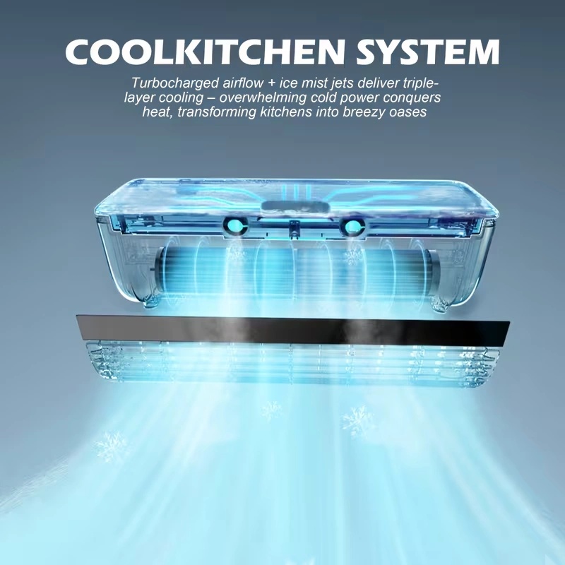 Air Cooling Mist Fan with Ice Mist Cooling, 6000mAh Battery & 3